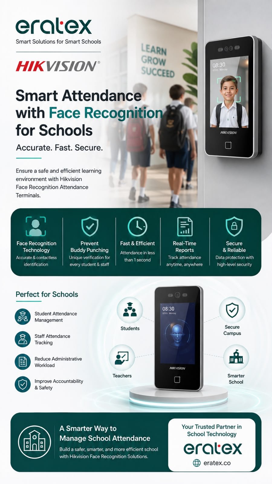 eratex one-pager: Smart Attendance with Face Recognition